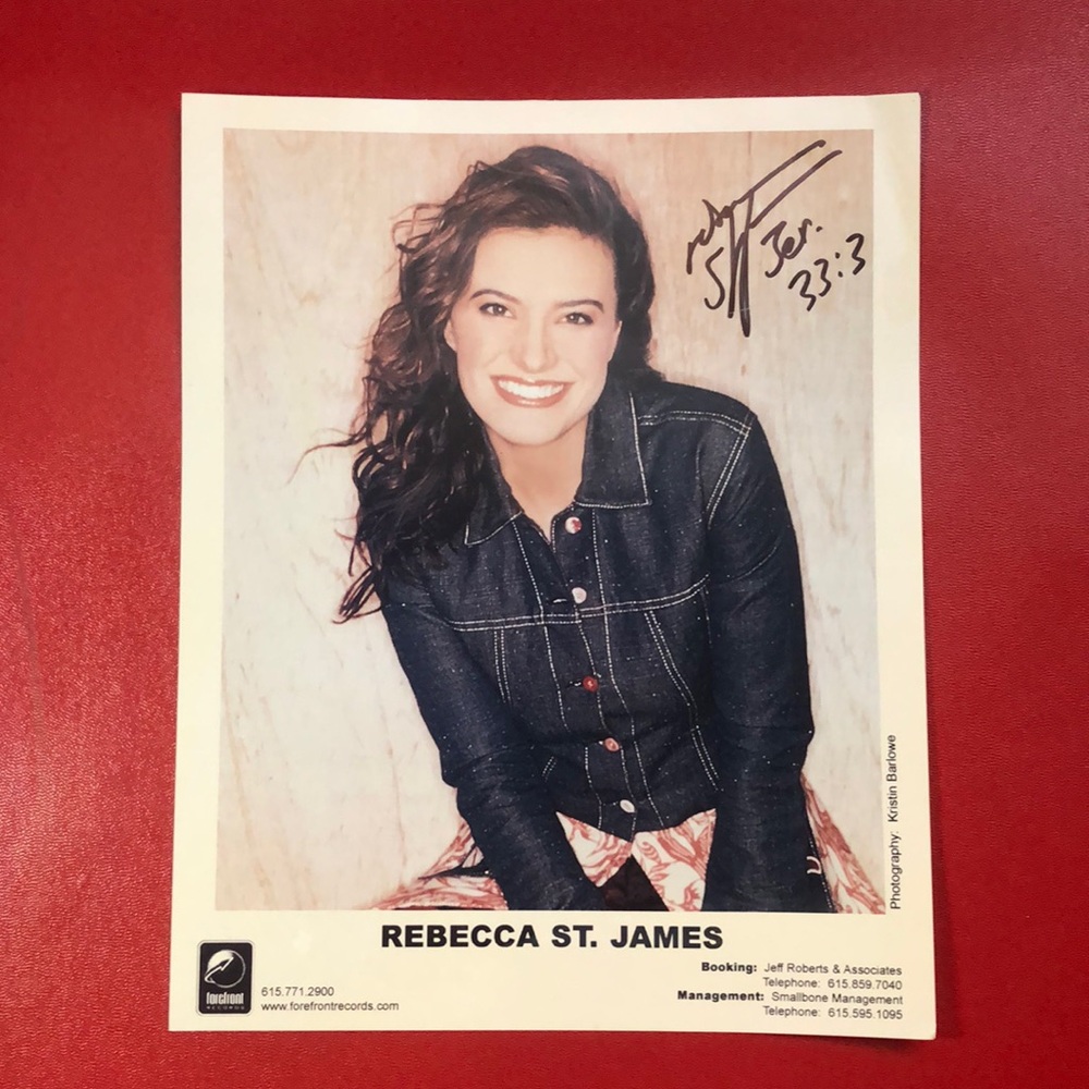 Rebecca St. James Autographed / Signed Promo Photo